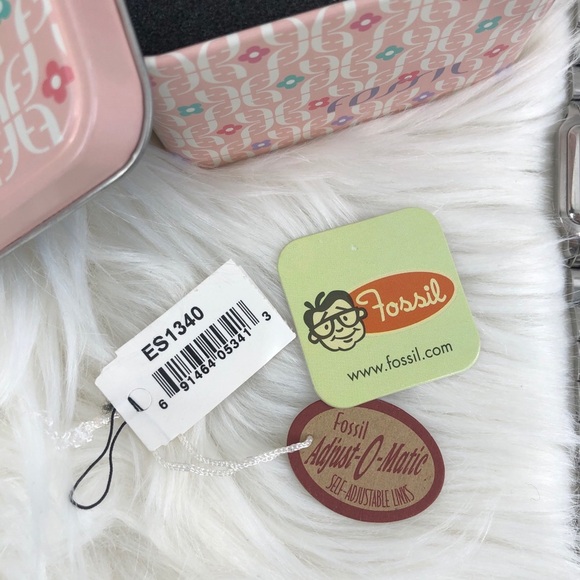 Fossil Pink Face Stainless Steel Wrist Watch - Picture 3 of 7